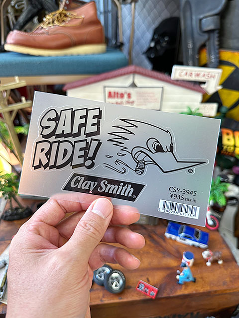 クレイスミス オフィシャル ステッカー （ブラック SAFE RIDE!） 透明