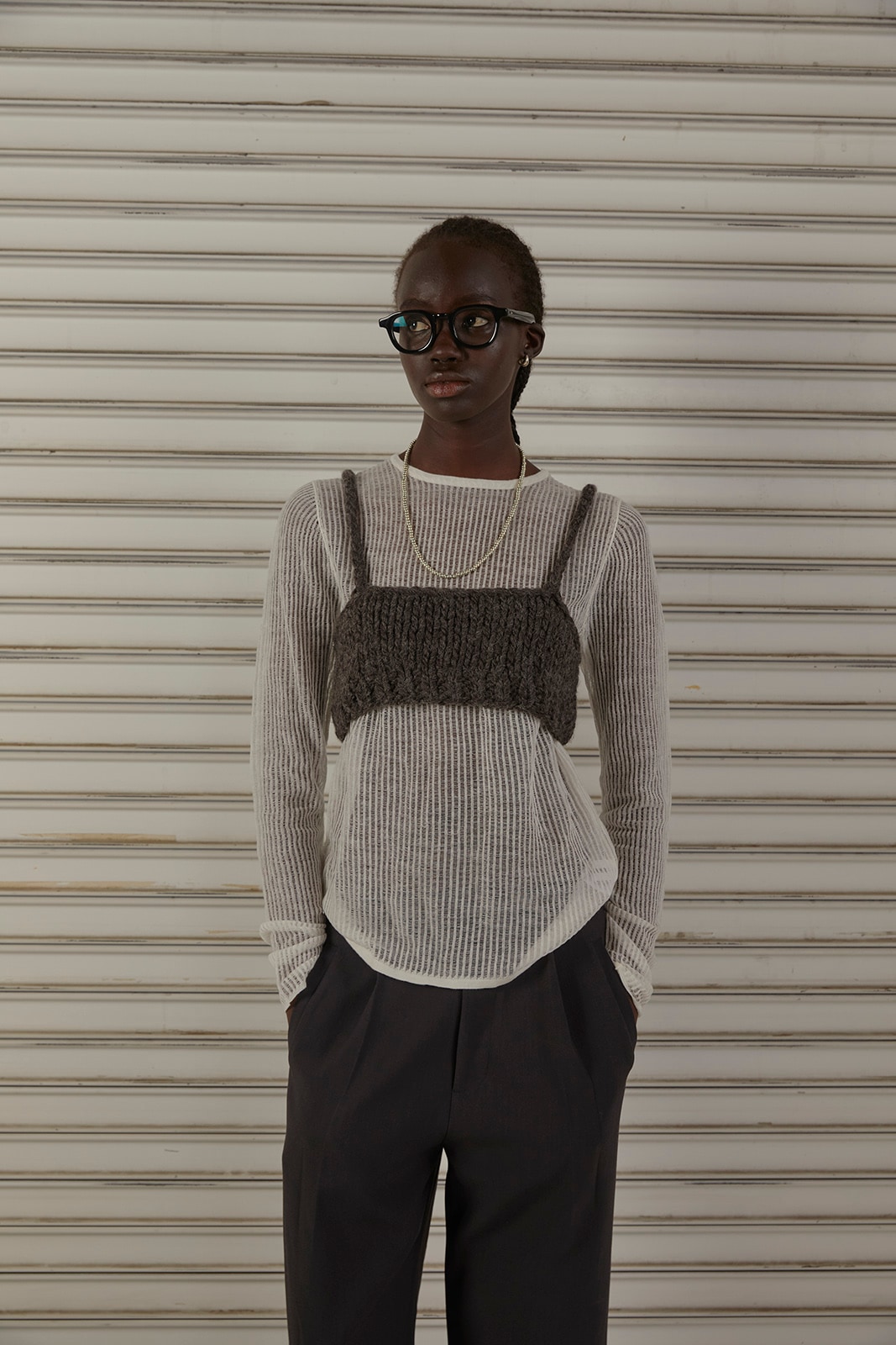 ストライプシアーニットトップス/CAVEZA ROSSO/カベサロッソ | NEW