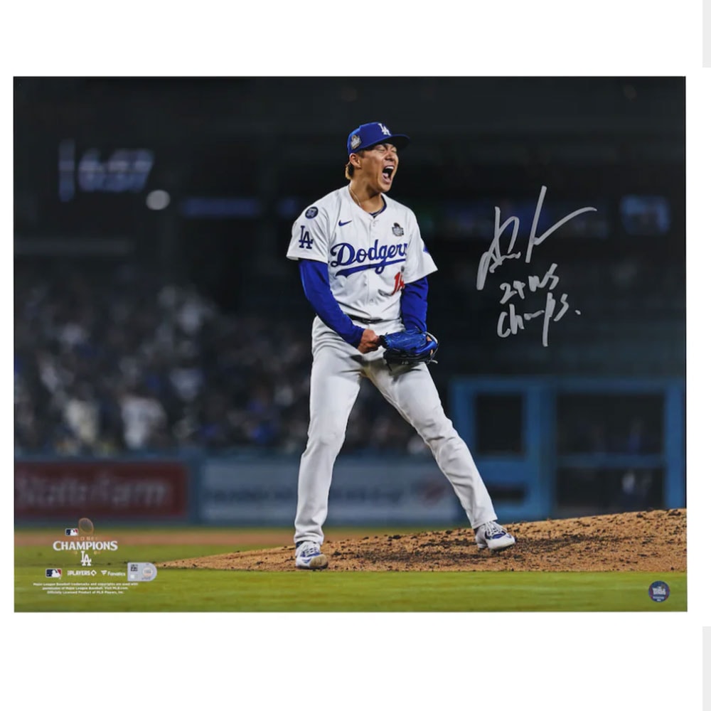 山本由伸 直筆サイン入り 額装 16x20フォト 