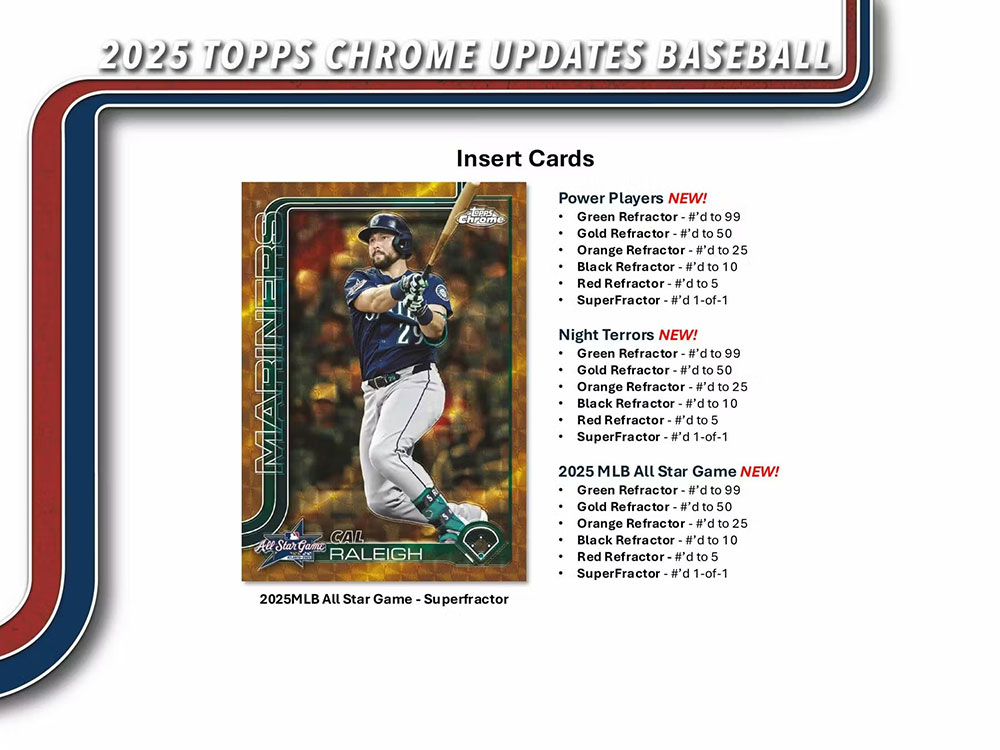 MLB 2025 Topps Chrome Update Series Baseball Mega Box 12/21入荷