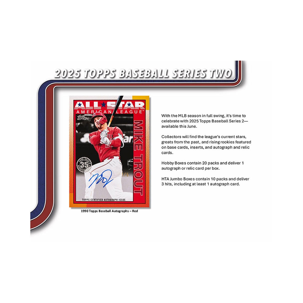 MLB 2025 Topps Series 2 Baseball Hobby Box 6/12入荷！ ｜カード