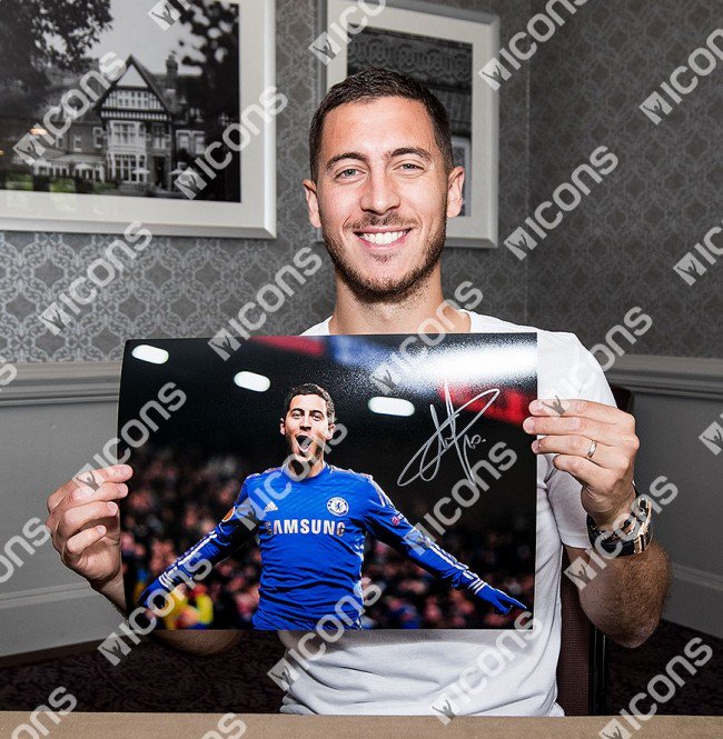 エデン・アザール チェルシー UEFA ヨーロッパリーグ ゴール 直筆