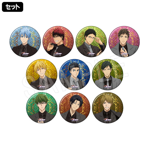 一般予約】黒子のバスケ トレーディング箔押し風マット75mm缶バッジ(黒