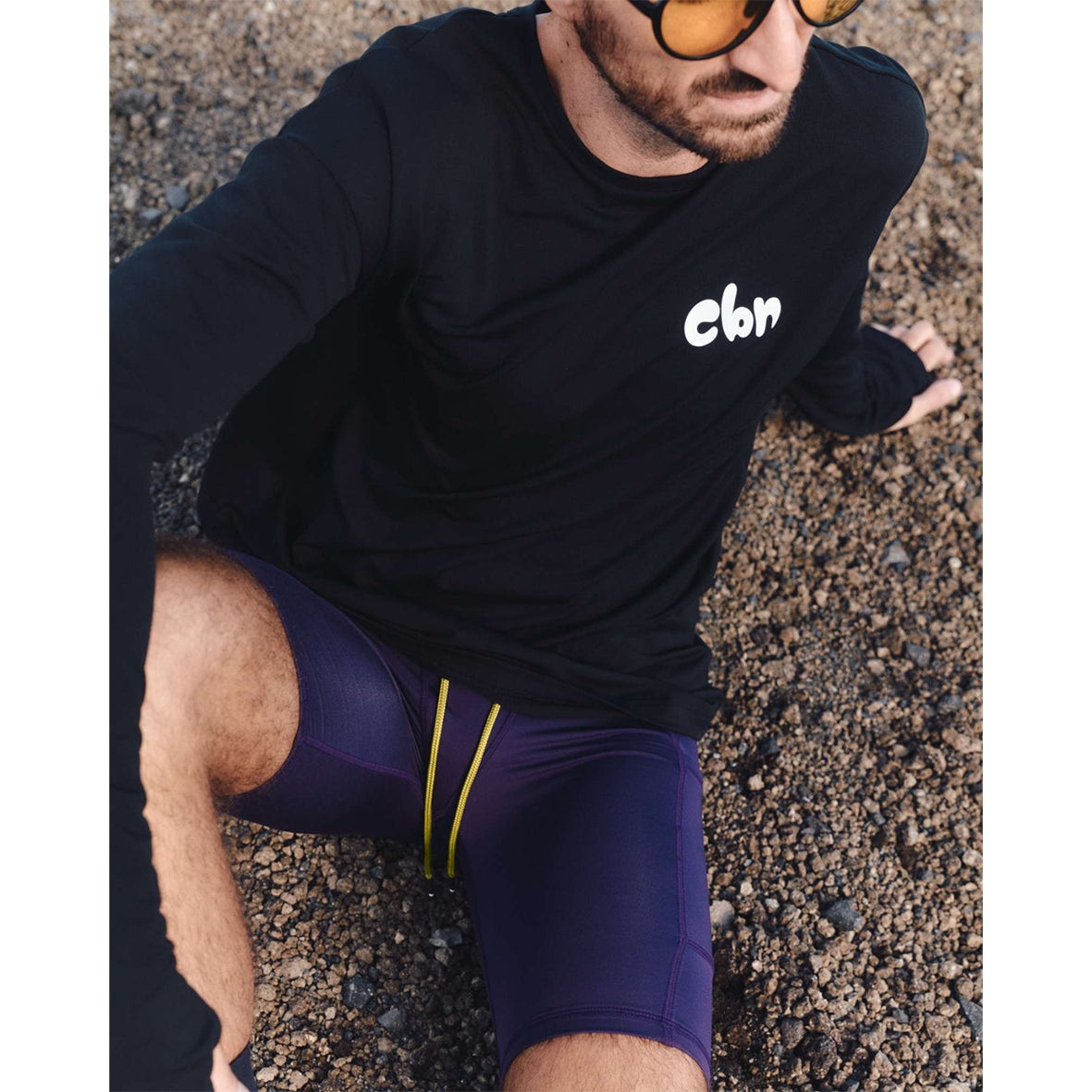 charbon / 10 POCKETS SHORT LEGGINGS(MEN) PURPLE