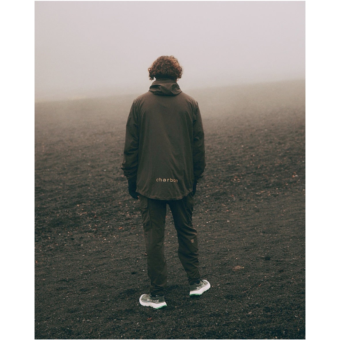 charbon / LIMONTA D/WASHER NYLON ZIP UP PARKA BROWN