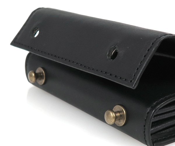 エムピウ m+ ミッレフォッリエ 2P25 ミニ財布 （カラー：ブラック