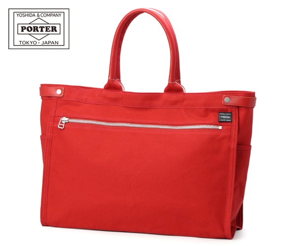 ポーター ネイキッド トートバッグ(L) 667-09468 （カラー：レッド