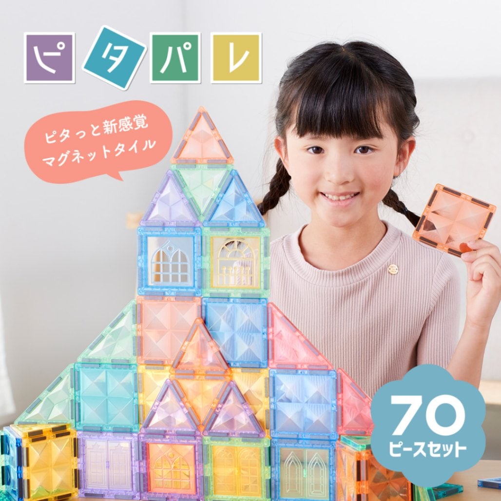 ピタパレ マグネット ブロック ベーシックセット 70ピース｜マグネット