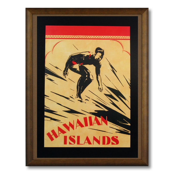 ハワイアンポスター サーフィンシリーズ N-101 「Hawaii Island
