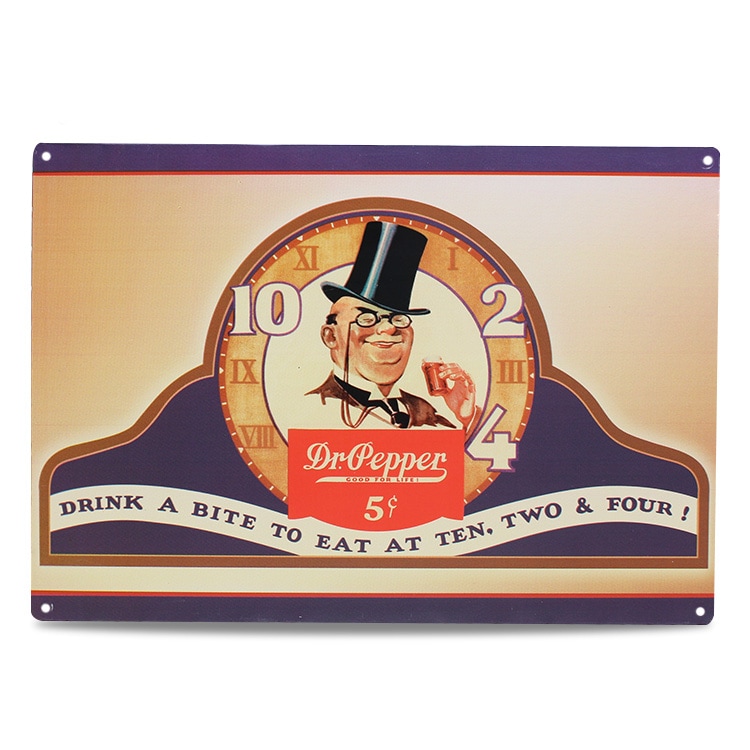 ブリキ 看板 ティンプレート Dr.Pepper ドクターペッパー H29.5×W42