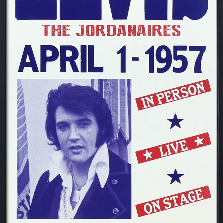 額入りバンドポスター エルビス・プレスリー APRIL 1 1957 サイズ