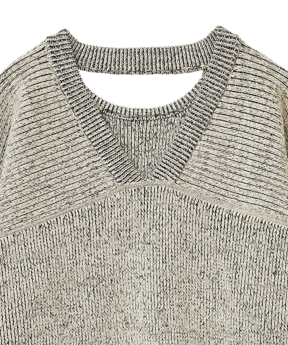 SALE】CLANE(クラネ) W FACE CUT NECK WIDE KNIT TOPS - COLDBECK