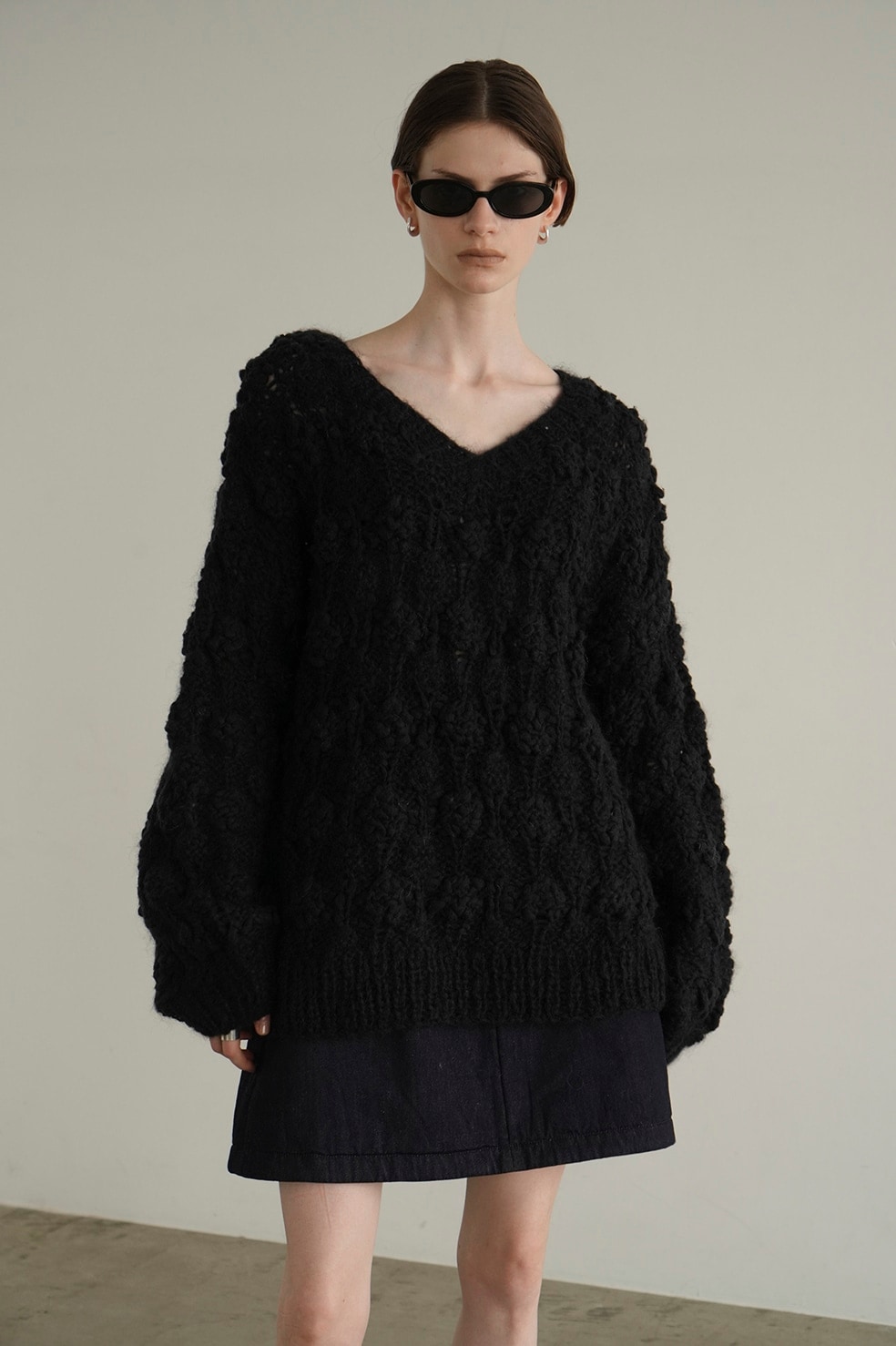 CLANE(クラネ) BUMPY OVER V NECK KNIT TOPS - COLDBECK ONLINE