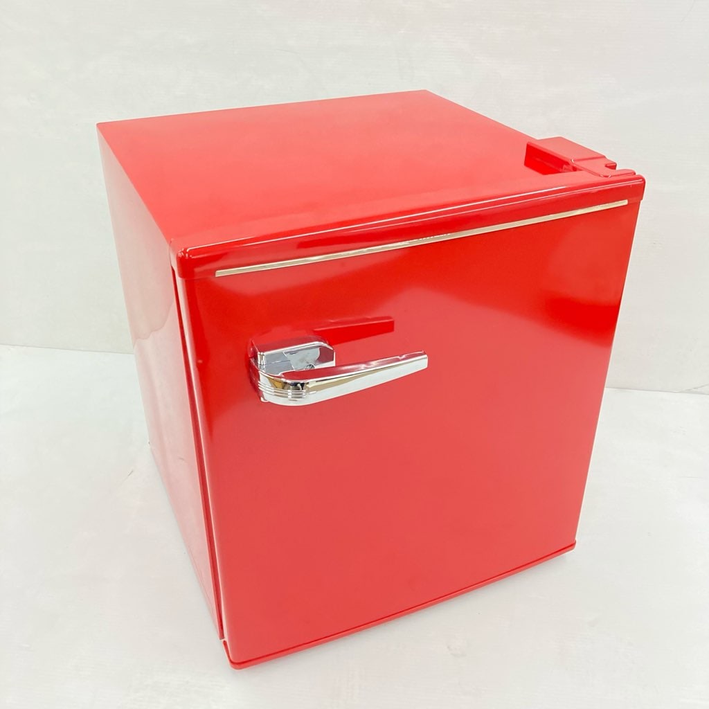 中古 48L 1ドア冷蔵庫 タンスのゲン レトロモダンデザイン TQR-148RD