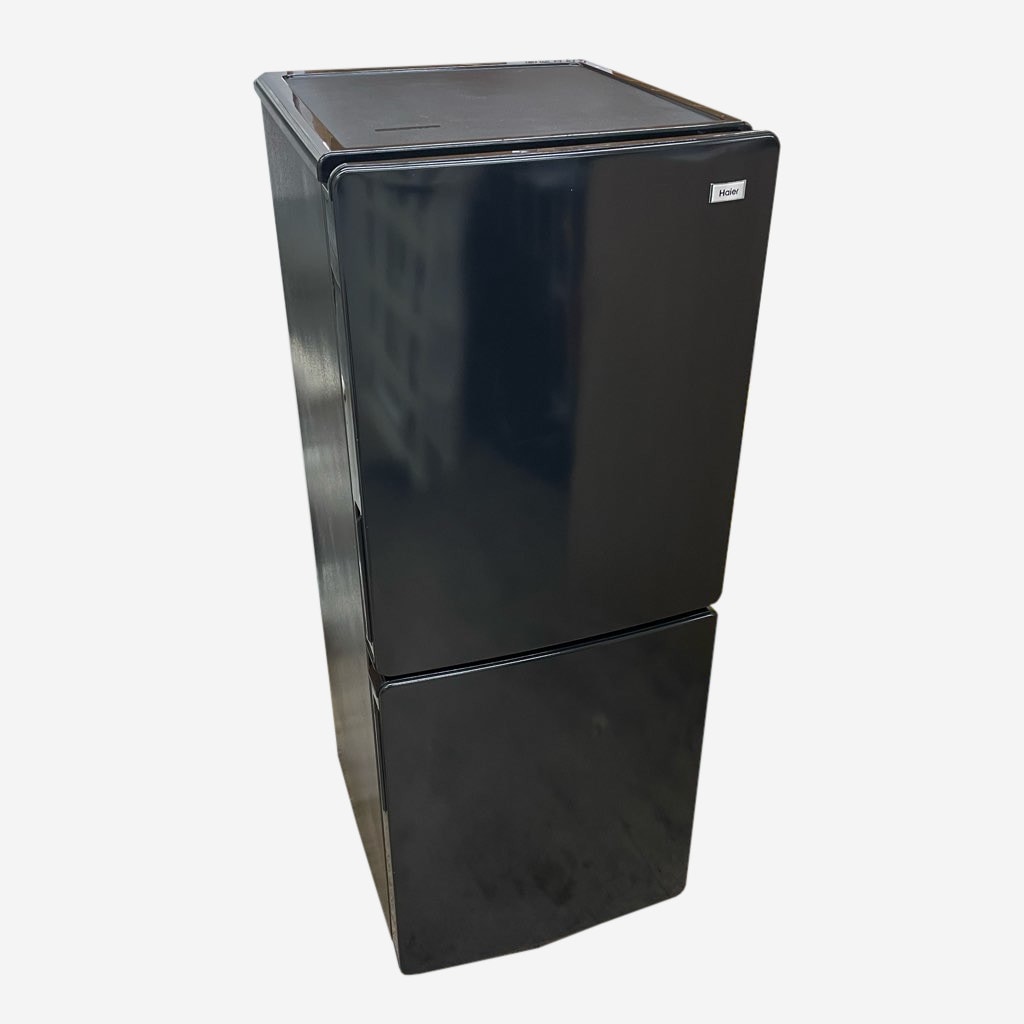 福岡配送、設置込み2022年製Haier JR-NF148CK ブラック冷蔵庫 福岡配送