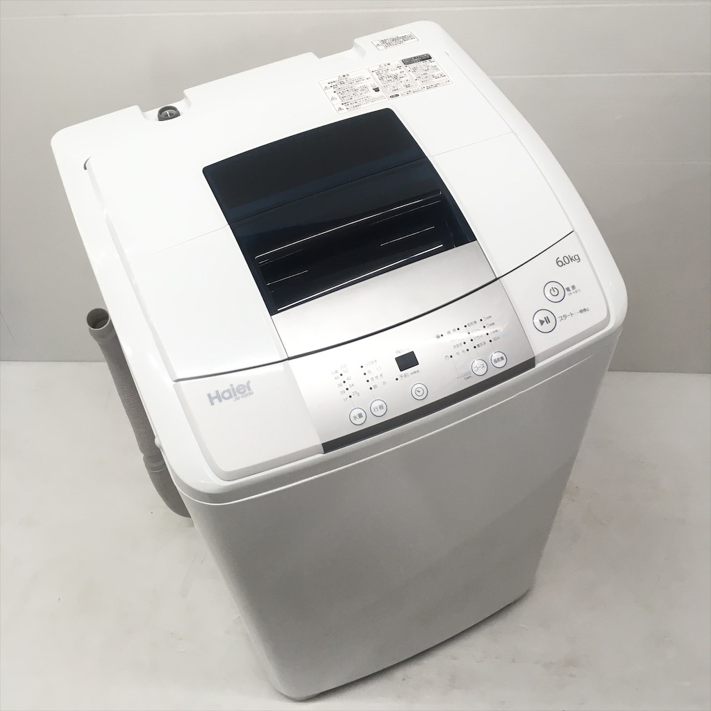 中古 美品 ハイアール Haier 全自動洗濯機 6.0kg JW-K60M 2017年製 6