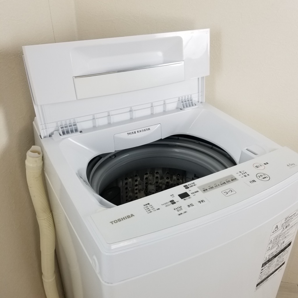 中古 高年式 全自動洗濯機 東芝 4.5kg 東芝 ピュアホワイト 2018年