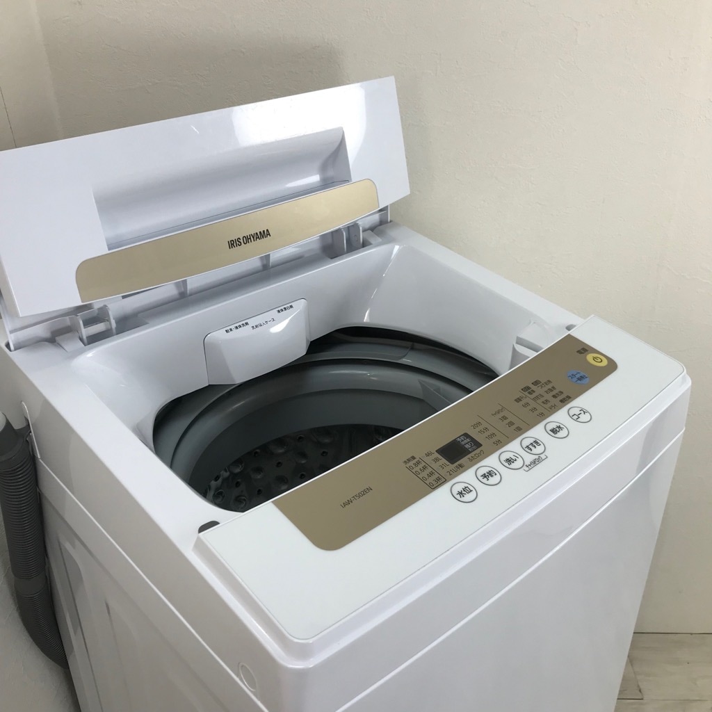 中古 アイリスオーヤマ 5.0kg 全自動洗濯機 IAW-T502EN 槽洗浄コース