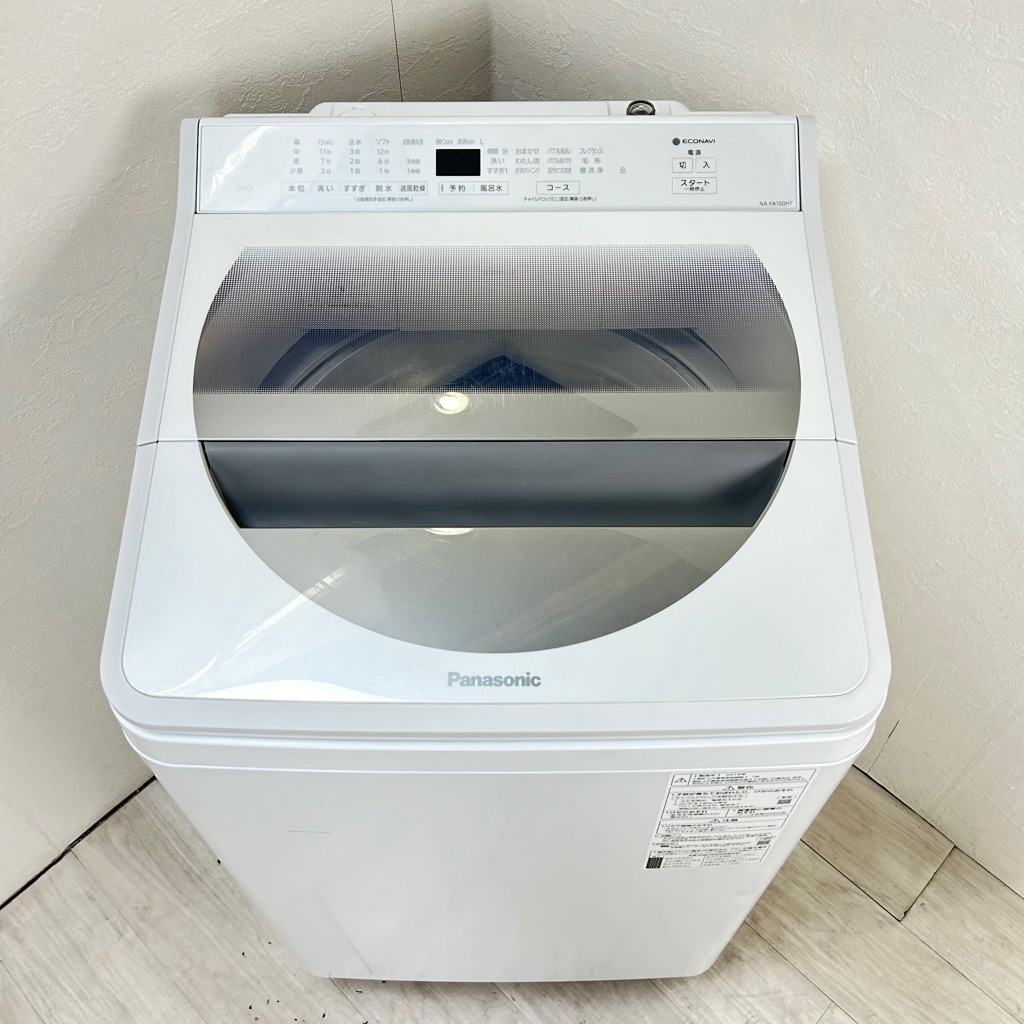 10kg 全自動洗濯機 パナソニック NA-FA100H7 2019年製造 ホワイト 自動