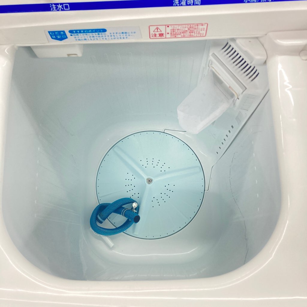 中古 日立 5.5kg 2槽式洗濯機 青空 PS-55AS2 2021年製 つけおき