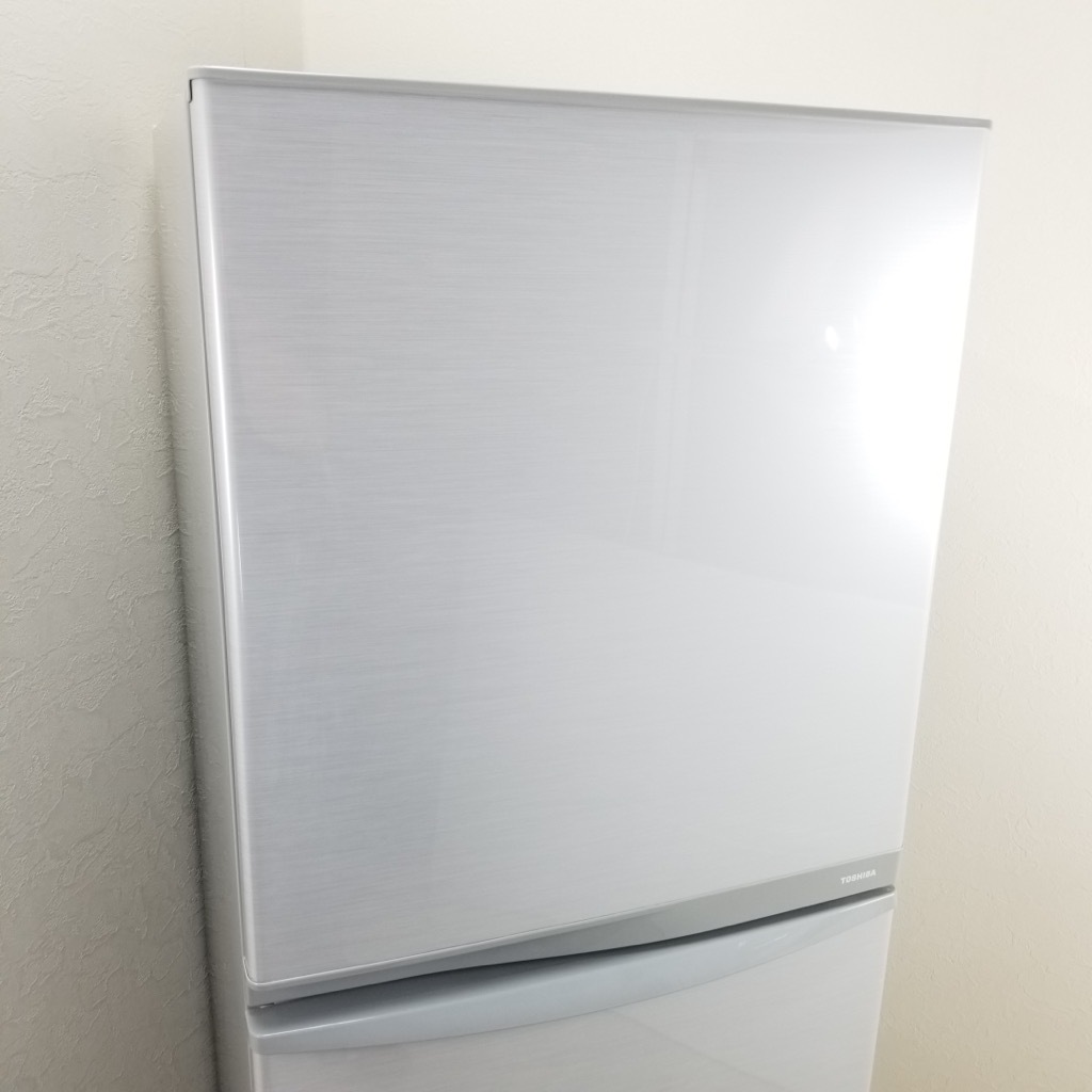 中古 340L 自動製氷機能搭載 3ドア冷蔵庫 東芝 GR-E34N-SS 2013年製