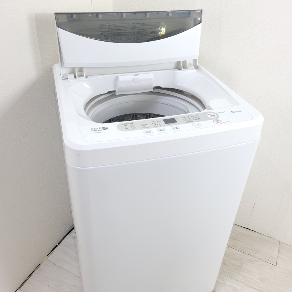 中古 全自動洗濯機 ヤマダ電機 6.0kg YWM-T60A1 2018年製造 一人暮らし