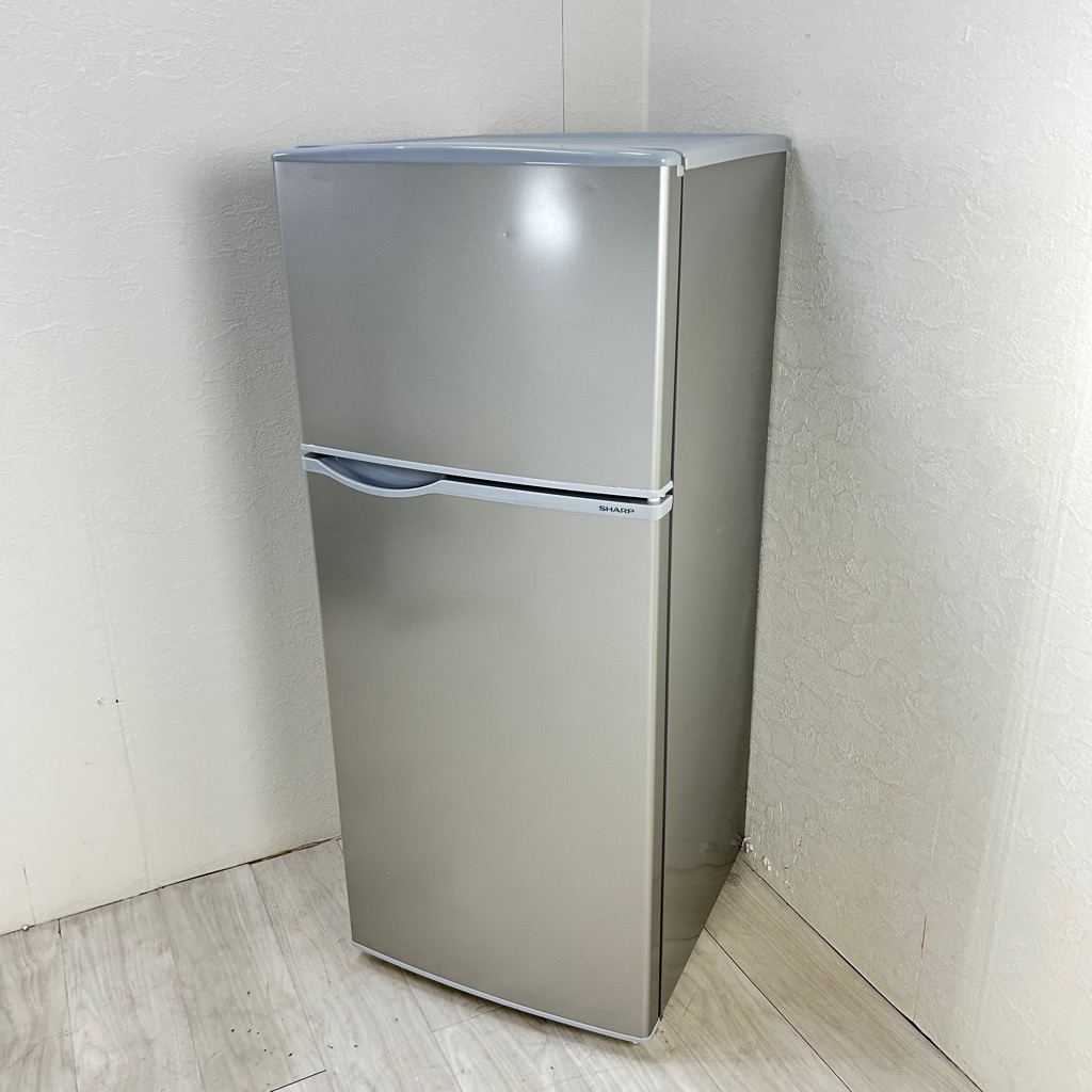 中古 128L 2ドア冷蔵庫 シャープ SJ-H13E-S 2019年製 シルバー