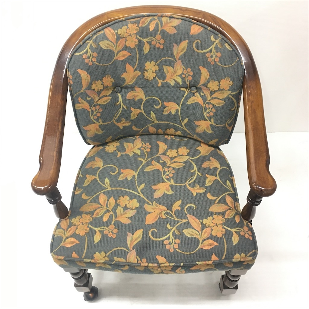 中古 karimoku カリモク コロニアル キャスター付チェア ヴィンテージ