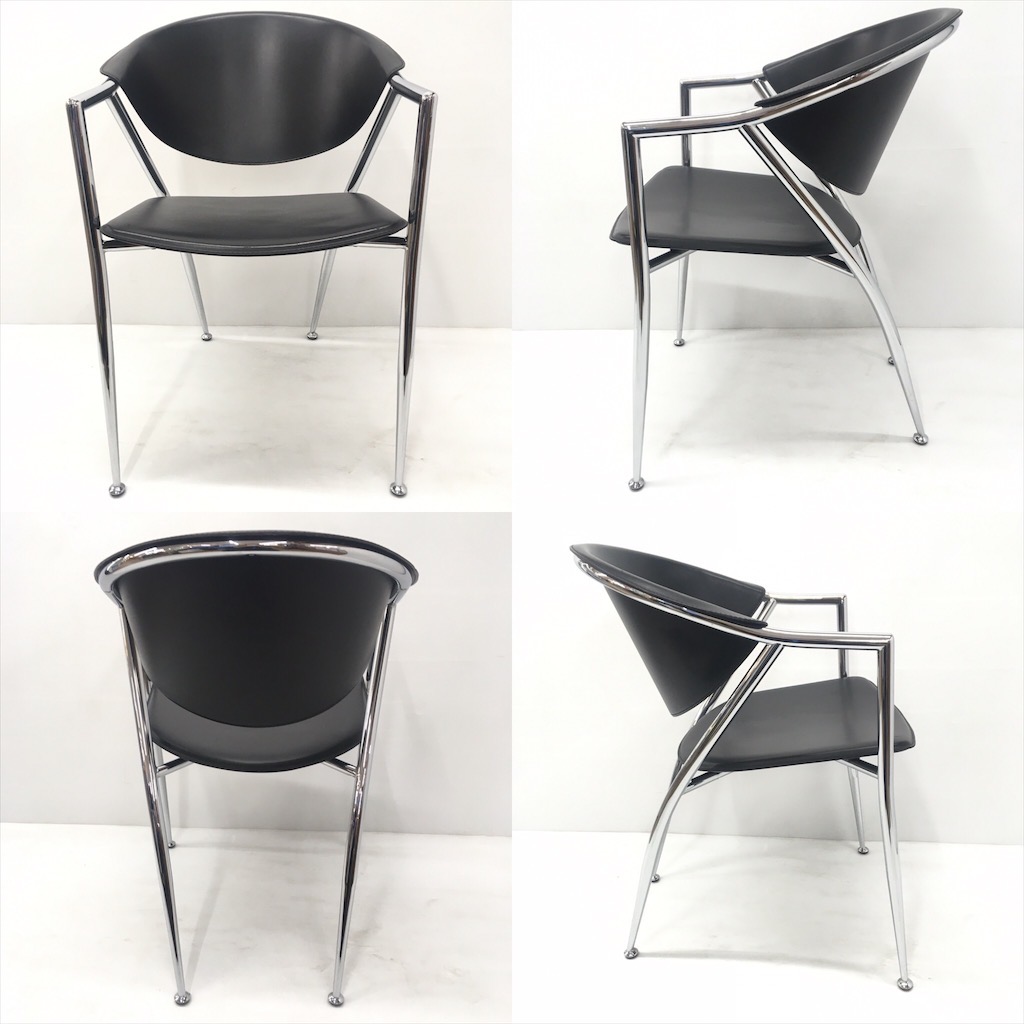 中古 Calligaris カリガリス Cicladi アームチェア レザー 2脚セット