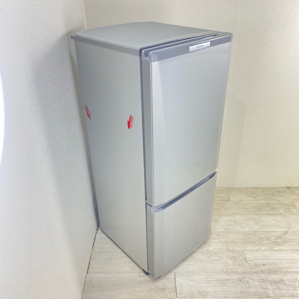 中古 146L 2ドア冷蔵庫 三菱電機 MR-P15X-S 2014年製 シルバー 自動