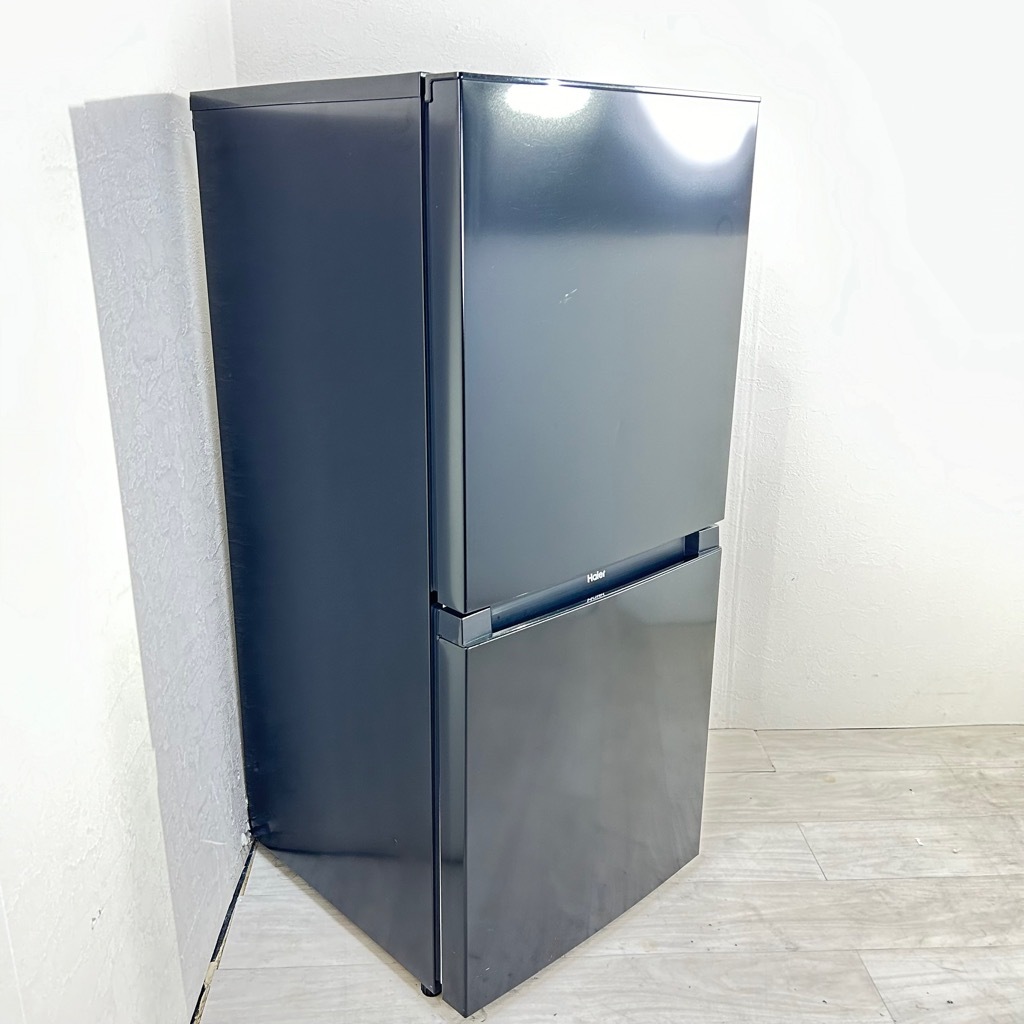 中古 121L 2ドア冷蔵庫 ハイアール JR-NF121NJ 2022年製 ブラック