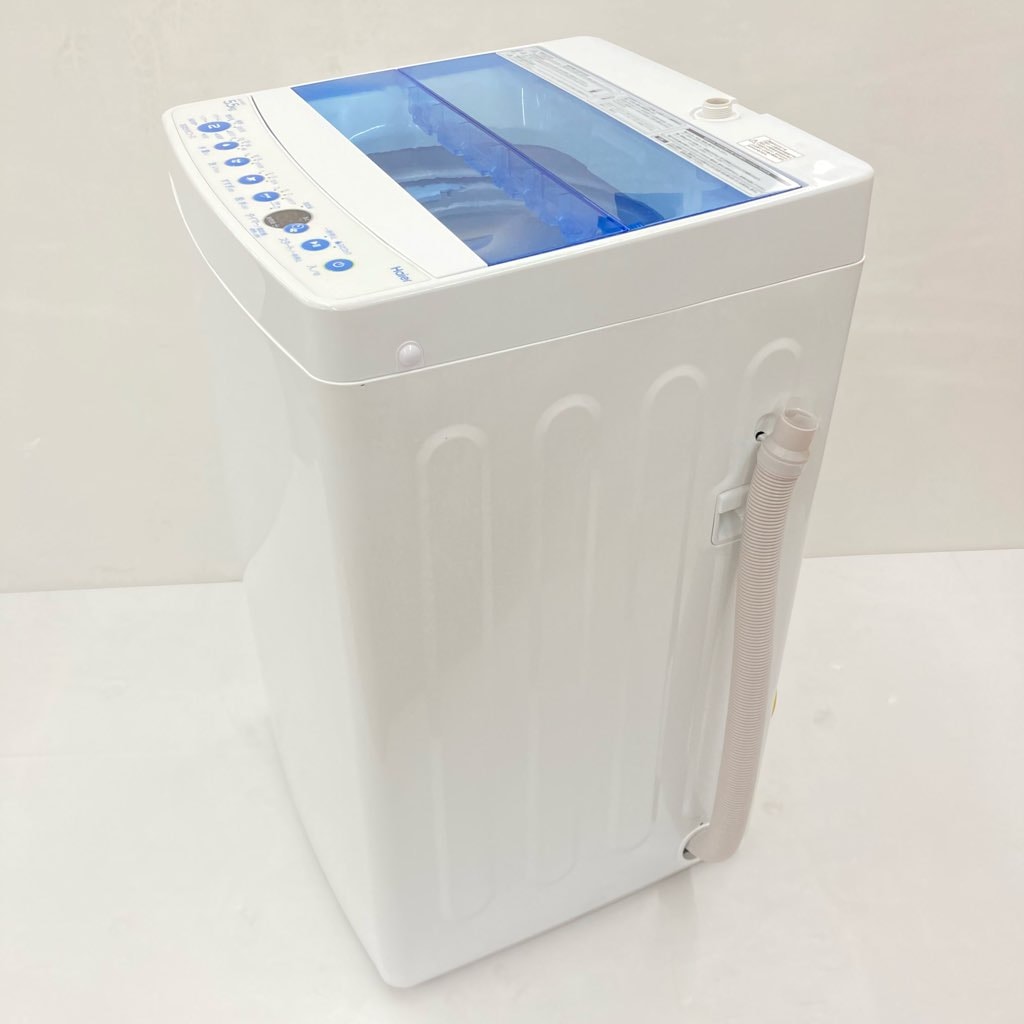 中古 高年式 5.5kg 洗濯機 送風乾燥機能 ハイアール JW-C55FK-W 2021年