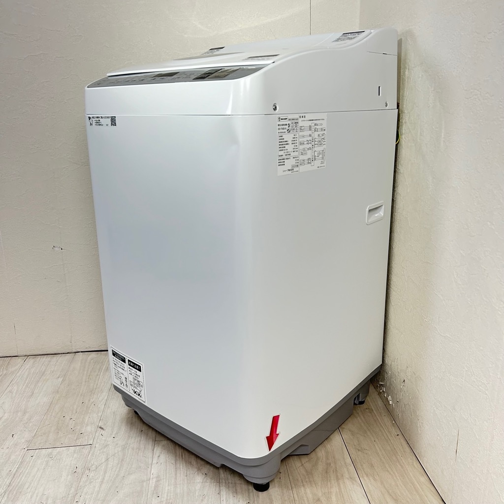 中古 洗濯5.5kg 乾燥3.5kg 全自動洗濯乾燥機 シャープ ES-TX5D-S 2020