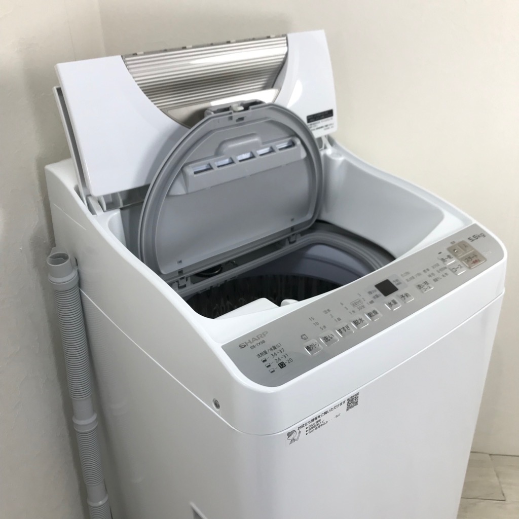 中古 高年式 洗濯5.5kg 乾燥3.5kg 全自動洗濯乾燥機 シャープ ES-TX5B