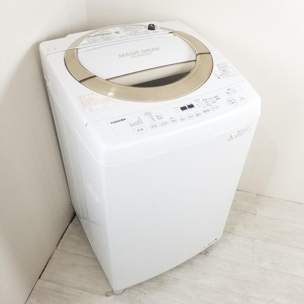 中古 洗濯機 東芝 マジックドラム 7.0kg AW-7D3M 2015年製 DD