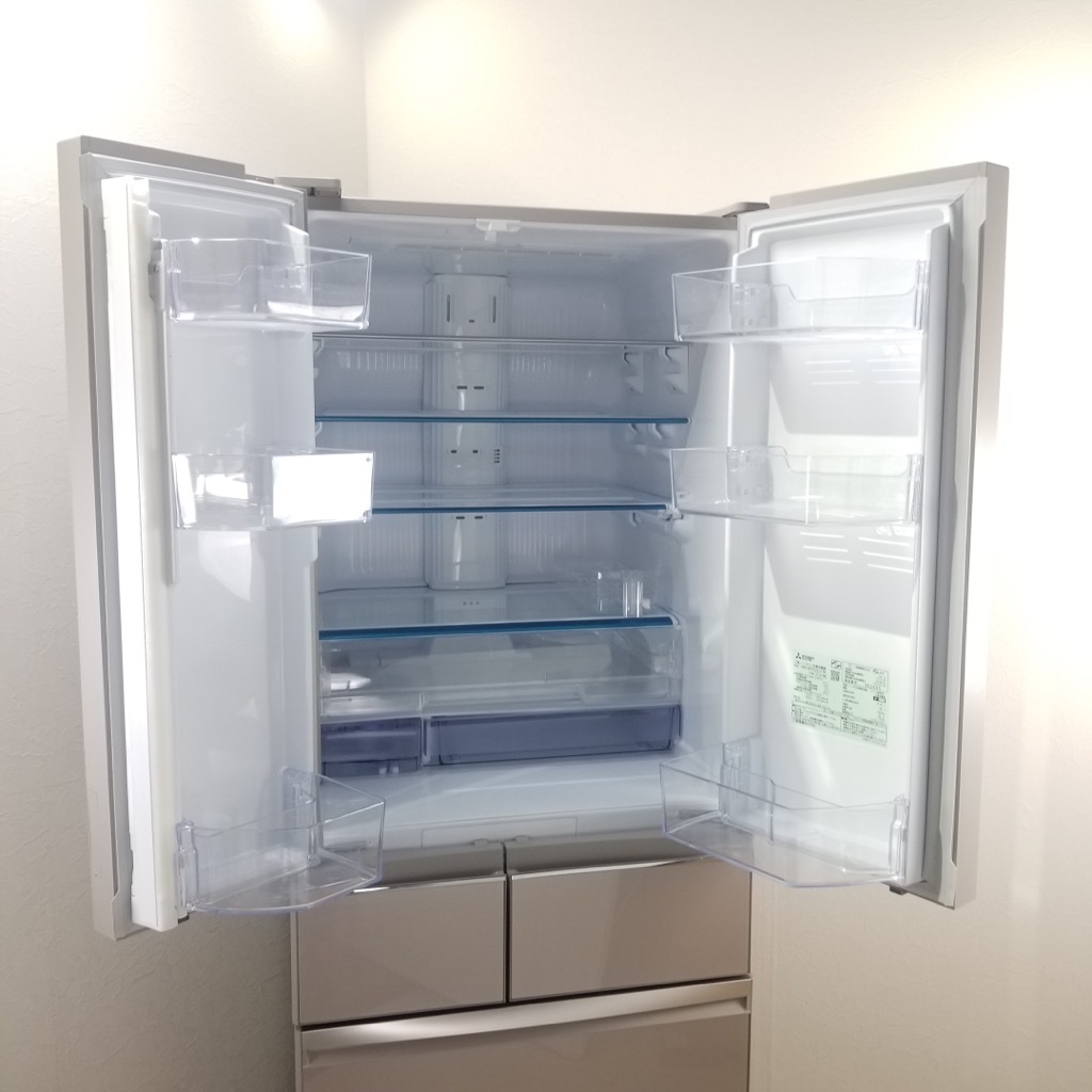 中古 高年式 517L 6ドア冷蔵庫 三菱 MR-WX52D-F 2019年製 自動製氷機