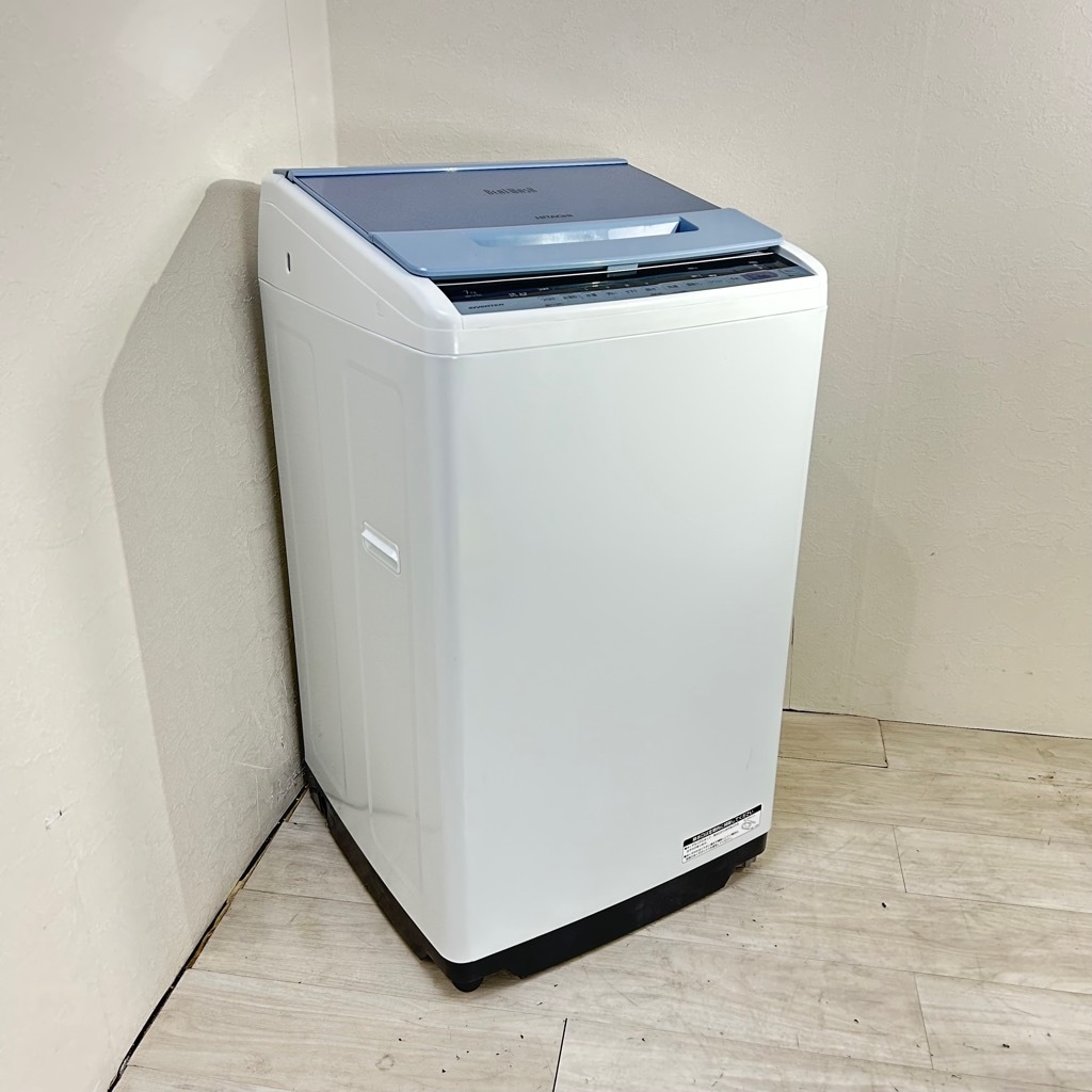 中古 7.0kg 全自動洗濯機 ビートウォッシュ 日立 BW-V70C 2019年製造