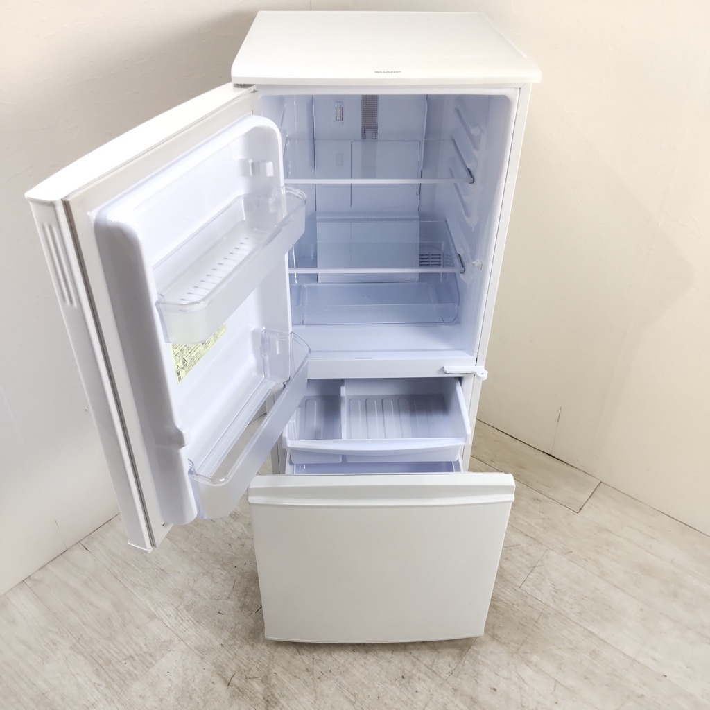 SHARP 137L 冷凍冷蔵庫 SJ-D14C-W 2017年製 中古