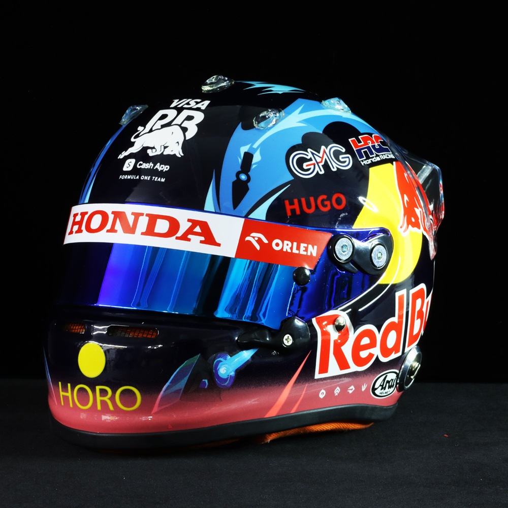 角田 オフィシャル 別注 1/2スケール レプリカヘルメット VISA CASH