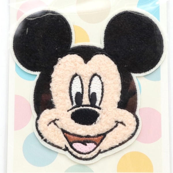 ディズニー サガラワッペン(大) 2WAYワッペン ミッキーマウス フェイス