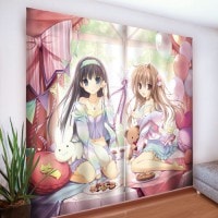 karory先生]描き下ろしカーテン（蒼海舞香＆蒼海夏音／ナイトプール）