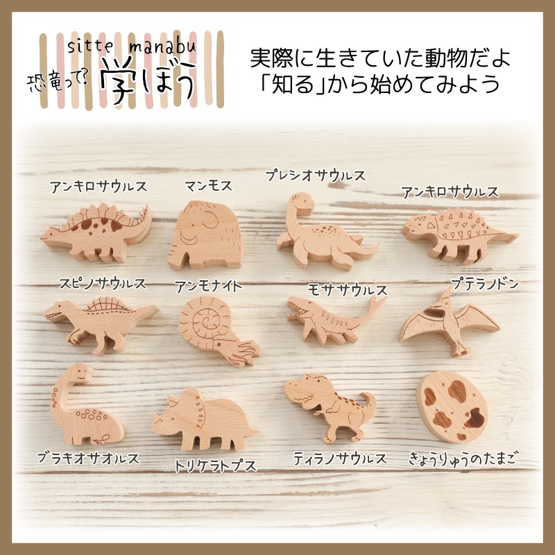 名入れ付き・TsumiTsumiシーソー《恐竜》 《専用BOX*ラッピング不可