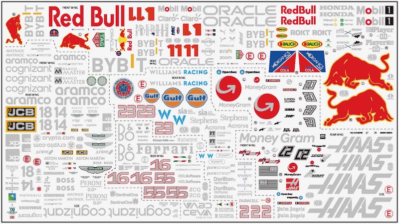 AMS 8539 1/10 ラジコン用シール 2023ブル・エトセトラ
