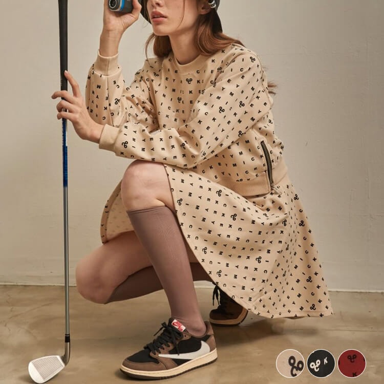 韓国ゴルフウェア スウェット 長袖 スカート セットアップ | スポーツ