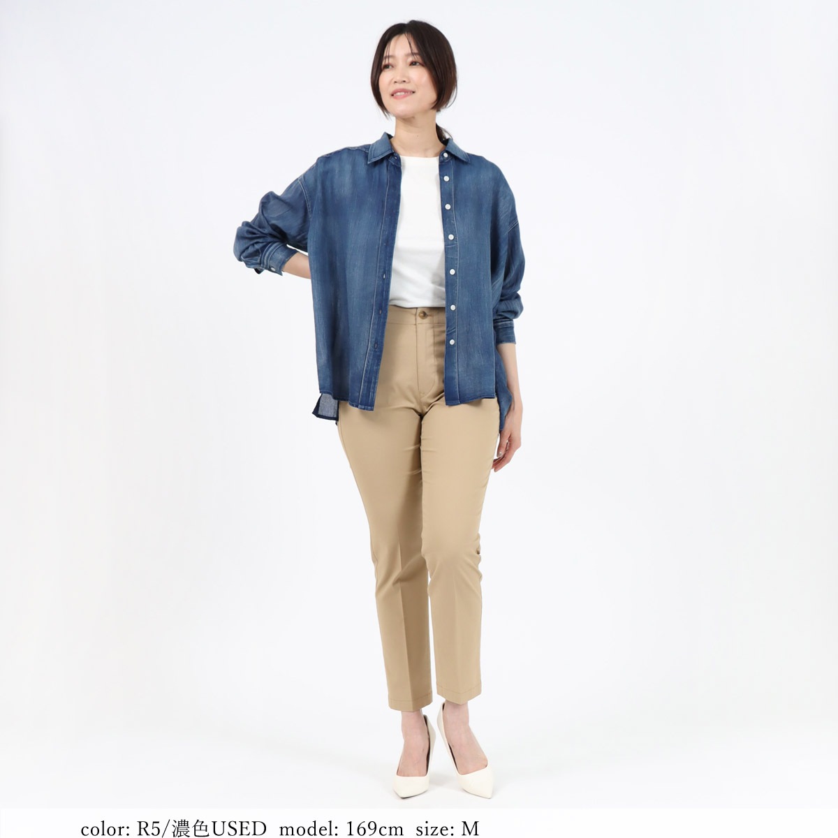 AZURITE公式】ライトオンスデニムシャツ｜2.2ozの軽やか素材｜USED加工