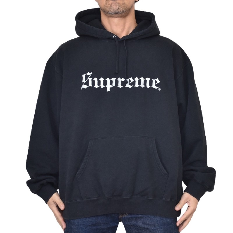 大きいサイズ メンズ Supreme シュプリーム WASHED OLD ENGLISH HOODED