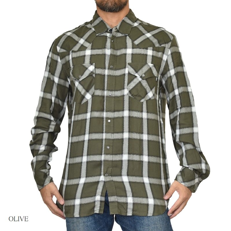 SALE】 大きいサイズ メンズ DIESEL ディーゼル ウエスタンシャツ