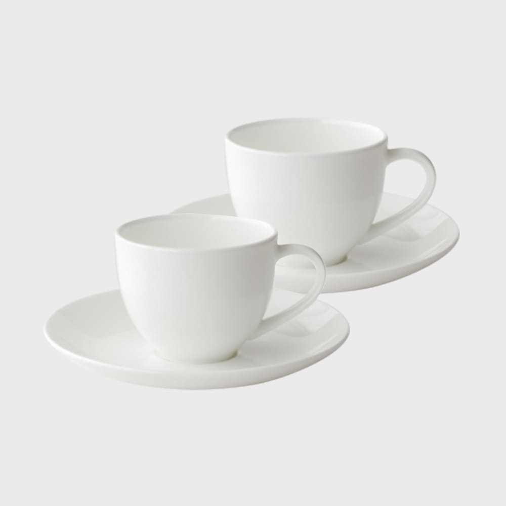 柳宗理 ボーンチャイナ / コーヒーカップ ソーサー ペア セット / 白