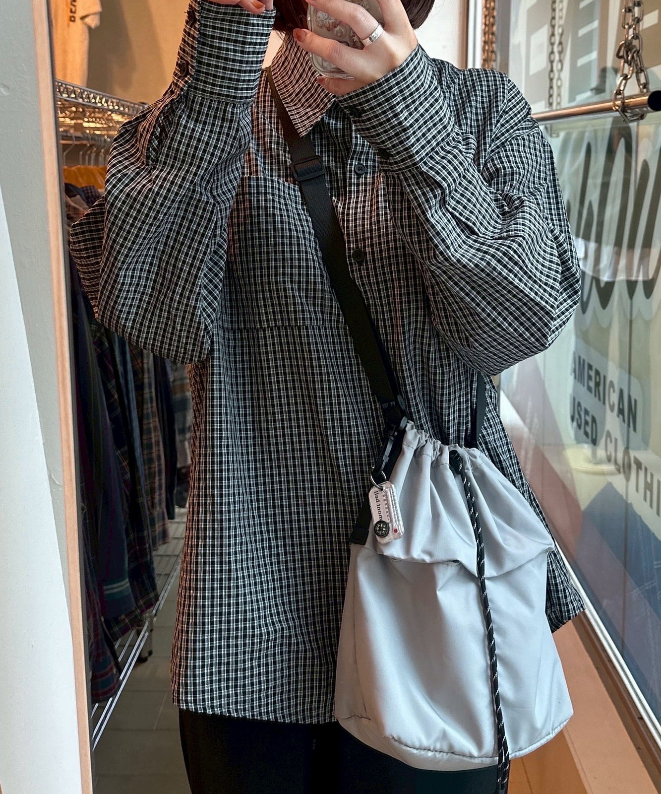 DEVICE × mikaコラボ 】 Rename ナイロン×パラコード巾着ショルダー