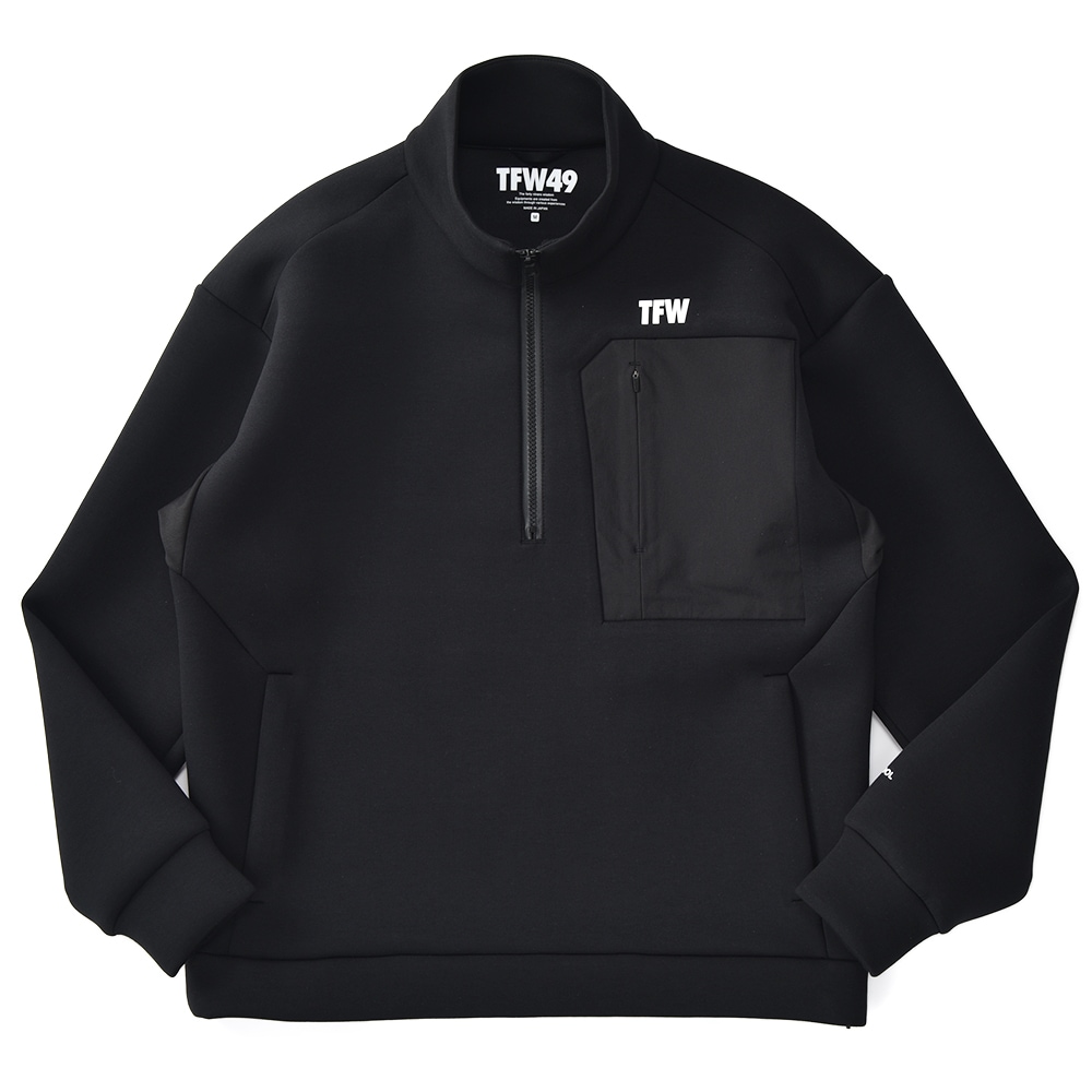 TFW49 ティーエフダブリュー49 CARDBOARD MATERIAL HALF ZIP SWEAT